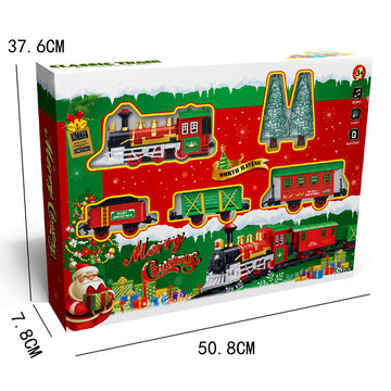 TD® Voiture de chemin de fer électrique Voiture de jouet pour enfants Cadeau de train de Noël Garçons et filles avec des jouets lége